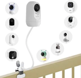 Flexibele universele babyfoonhouder wit