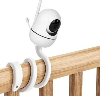 Flexibele zwanenhals houder voor babyfoon – wieg en plank