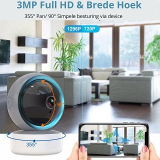 Full HD WiFi Babyfoon met Camera 1296P - BabyPhone