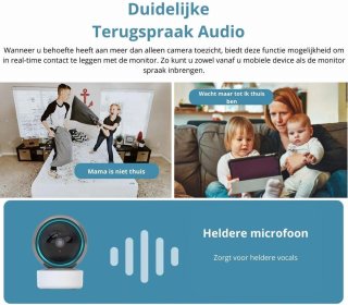 Full HD WiFi Babyfoon met Camera 1296P - BabyPhone