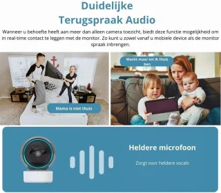Full HD WiFi Babyfoon met Camera 1296P - BabyPhone