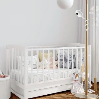 Ganzenhalshouder met klem voor babyfoon en camera