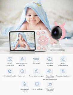 Geen merk Babyfooncamera, roze