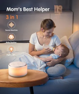 Geluidsmachine voor baby met nachtlampje