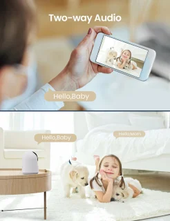 GNCC P1 Wifi Babyfoon met Camera 2 stuks Wit