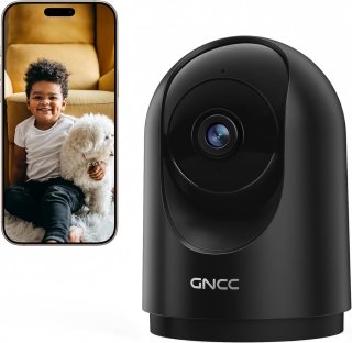 GNCC P5 2K Wifi Babyfoon met Camera Zwart