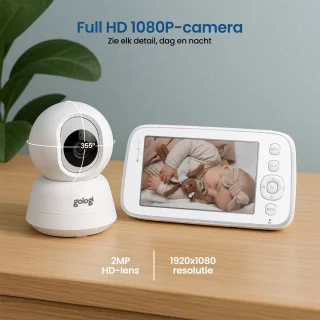Gologi Babyfoon met Camera Wit