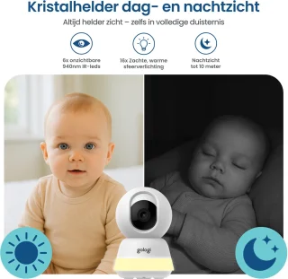 Gologi Babyfoon met Camera Wit