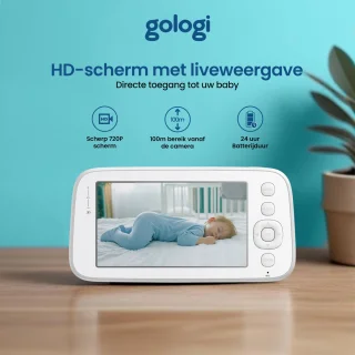 Gologi Babyfoon met Camera Wit