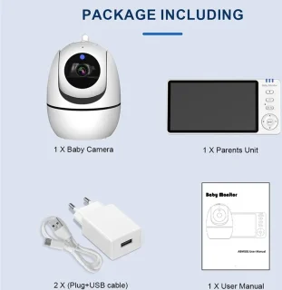 Gran Vida Draadloze Babyfoon met Camera 5.0 Inch