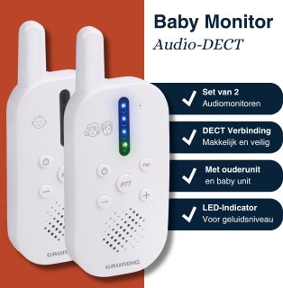 Wat vinden we goed aan de Grundig DECT Audio Babyfoon - Ouder- en Babyunit