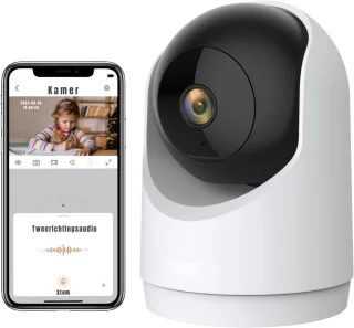GTB® Huisdiercamera Babyfoon Wit 8x8x11cm