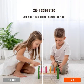 GTB® Huisdiercamera Babyfoon Wit 8x8x11cm