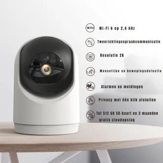 GTB® Huisdiercamera Babyfoon Wit 8x8x11cm