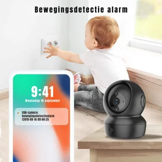 GTB® Huisdiercamera Babyfoon Zwart 8x8x11cm