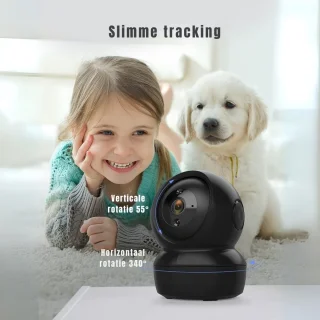 GTB® Huisdiercamera Babyfoon Zwart 8x8x11cm