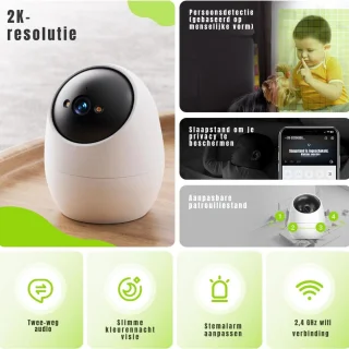 GTB® Huisdiercamera Wit 9x9x11cm