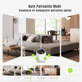 GTB® Huisdiercamera Wit 9x9x11cm