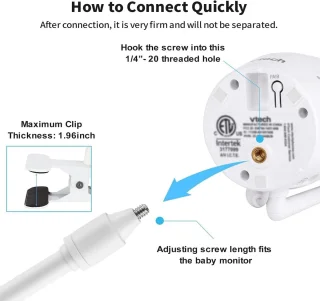 HelloBaby flexibele babycamerahouder voor HB65 en modellen, compatibel met VTimes VT302