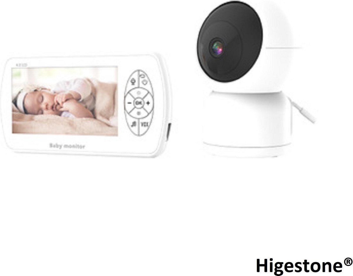 Higestone Babyfoon Met Scherm Full HD 1080P Wit