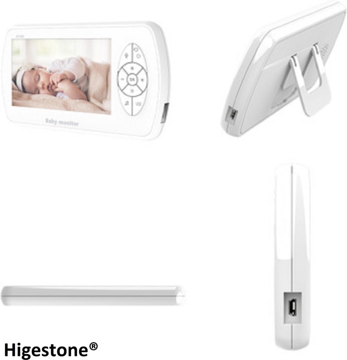 Higestone Babyfoon Met Scherm Full HD 1080P Wit