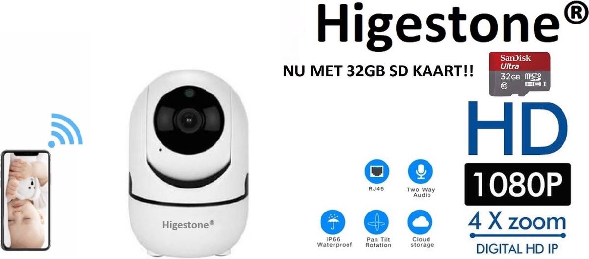 Higestone Babyfoon WiFi HD met Camera
