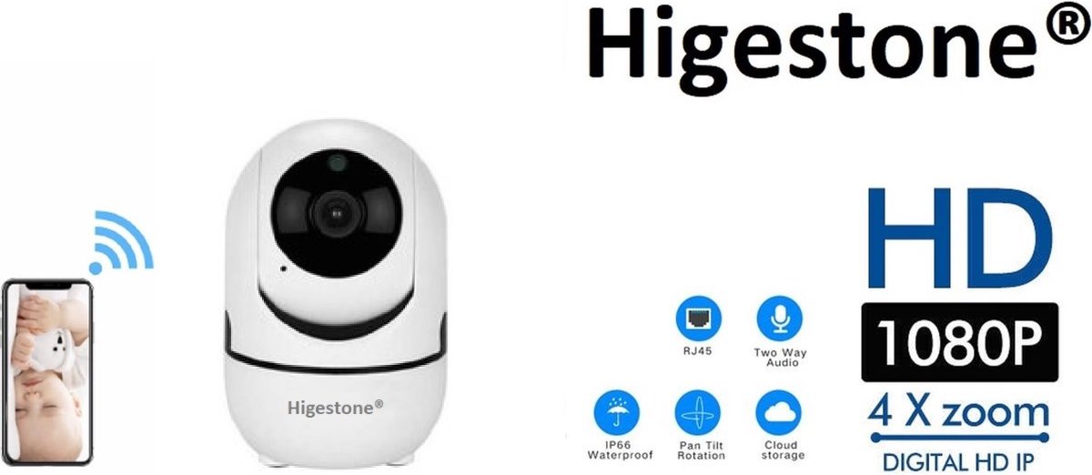 Higestone Babyphone WiFi HD Met Camera