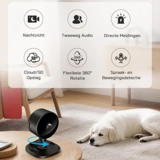 Hondencamera babyfoon zwart
