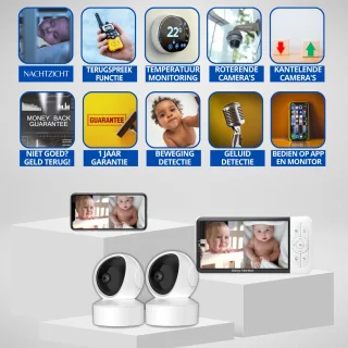 iNeedy Apy Babyfoon met Camera 5 inch