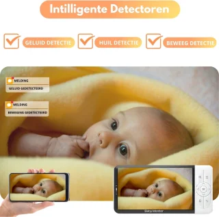 iNeedy Apy Babyfoon met Camera en App 5 Inch
