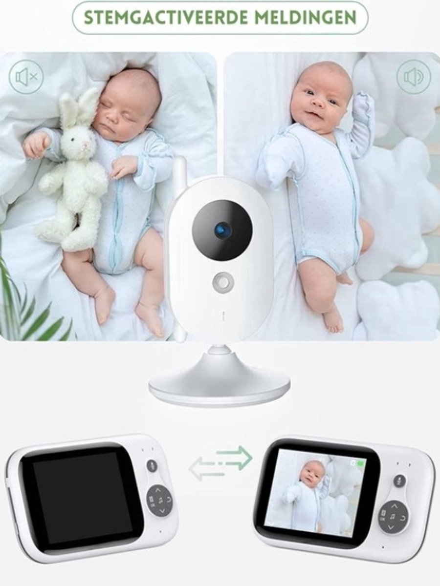 Intelectro Babyfoon 3.2" HD Wit