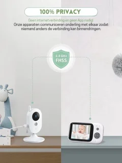 Intelectro Babyfoon 3.2" HD Wit