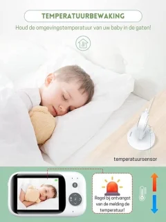 Intelectro Babyfoon 3.2" HD Wit
