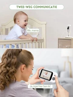 Intelectro Babyfoon 3.2" HD Wit