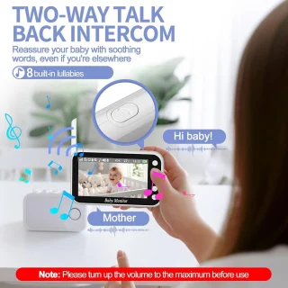 Intelligente Babyfoon met Camera 28 inch LCD-display 1500 mAh