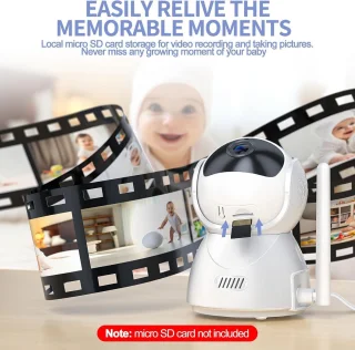 Intelligente Babyfoon met Camera 28 inch LCD-display 1500 mAh