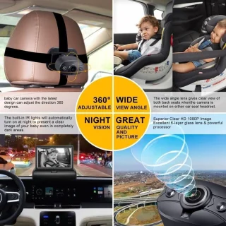 KB KB40 Baby-autocamera 4,3 inch