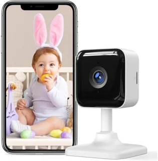 Klarven babyfoon met camera en app wit