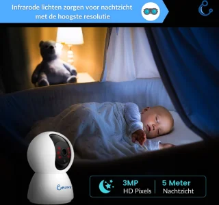 Kolvy Babyfoon met Camera 3MP WiFi