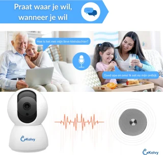 Kolvy Babyfoon met Camera 3MP WiFi