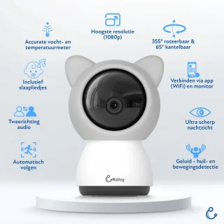 Kolvy Babyfoon Pro DUO met Twee Camera's en App