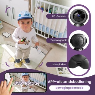 Kooshy Babyfoon 3MP Full HD Camera