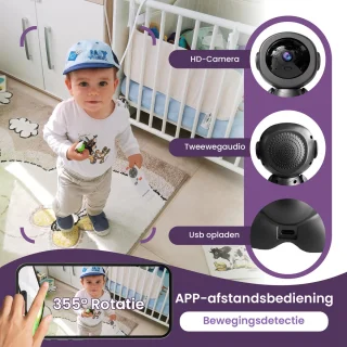 Kooshy Babyfoon 3MP Full HD Camera