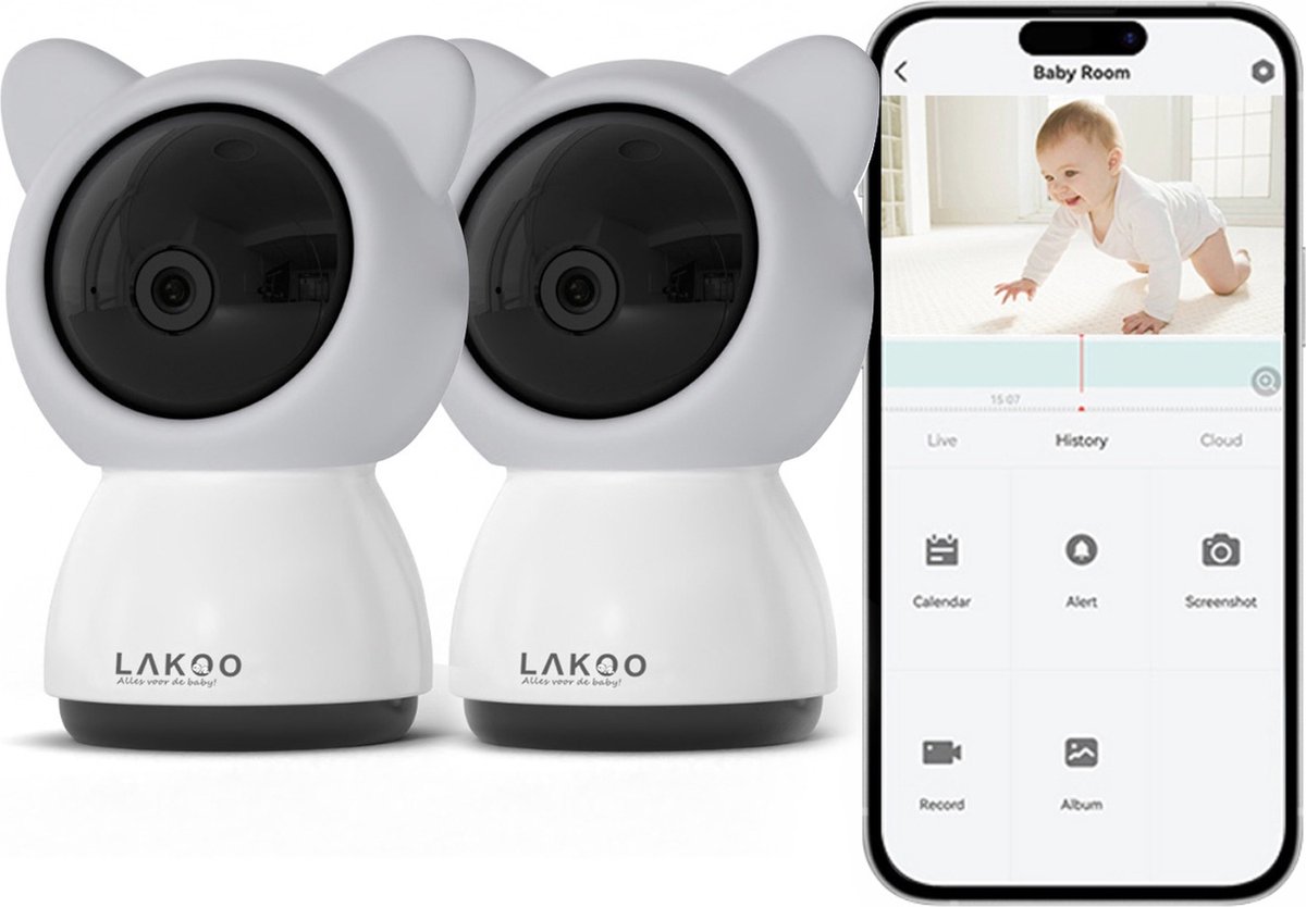 De Lakoo Babyfoon Beveiligingscamera in één oogopslag