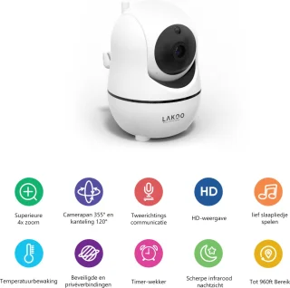Lakoo BabyGuard HD Pro Babyfoon uitbreiding set