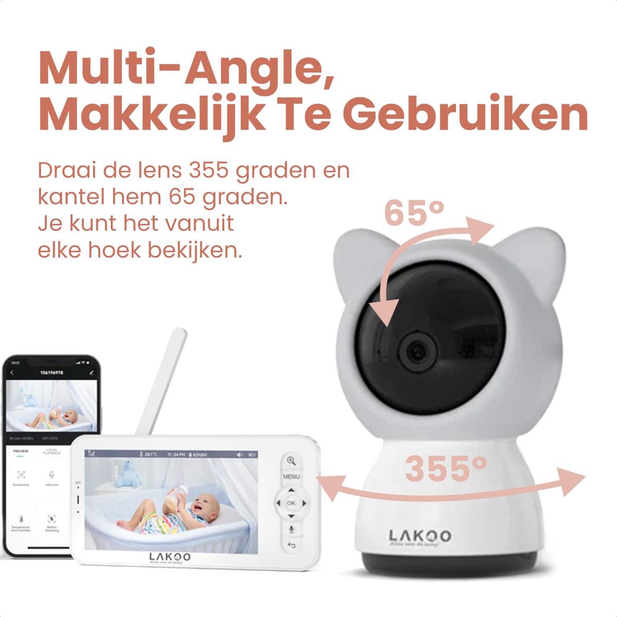 Lakoo BabyGuard Kitty Babyfoon met Camera en App