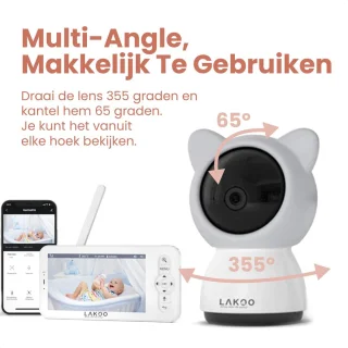 Lakoo BabyGuard Kitty Babyfoon met Camera en App