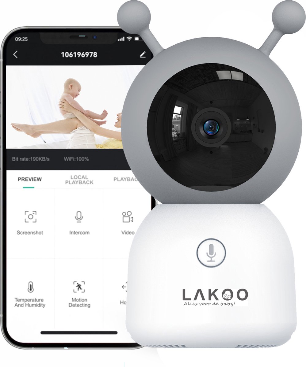 De Lakoo BabyGuard Pro 6T Beveiligingscamera in één oogopslag