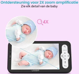 Lakoo Kitty Babyfoon HD Wifi Zwart