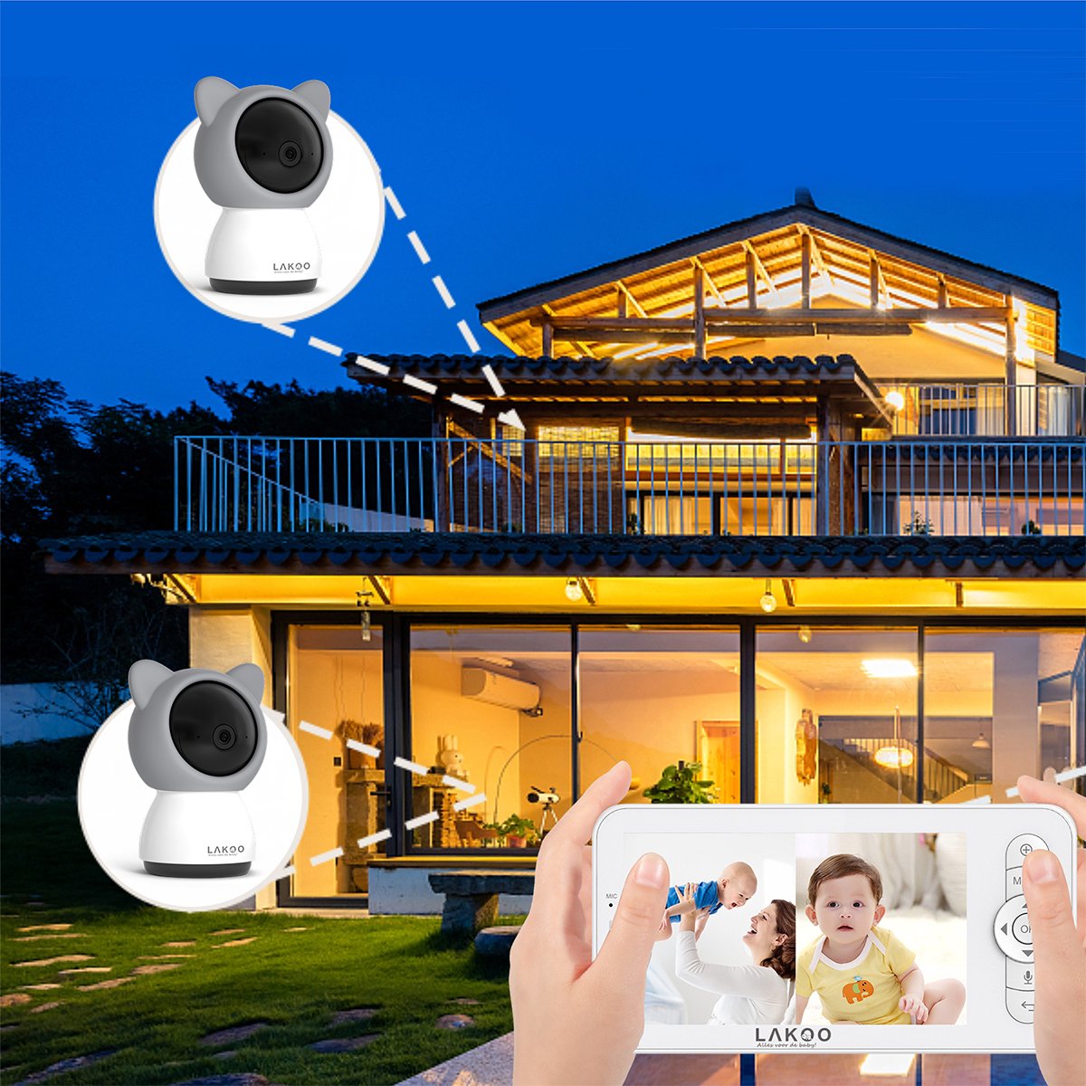 Wat vinden we goed aan de Lakoo Kitty Babyfoon met Camera en 5 inch Monitor
